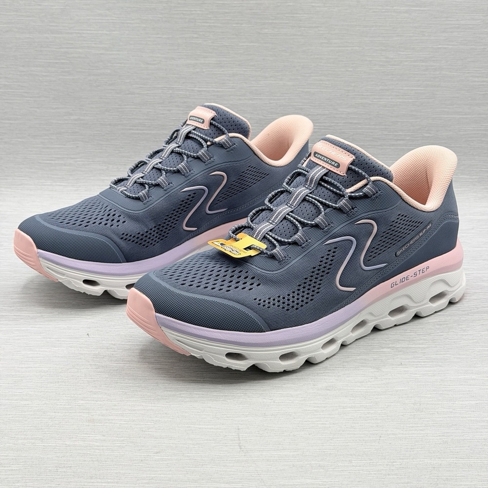 Skechers Slip Ins Sneakers Women's 11 Blue Pink Walking Glide Step 180272